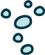 Cartoon illustration of air bubbles, moving up the screen