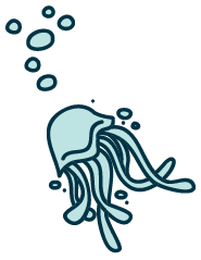 Cartoon illustration of an octopus